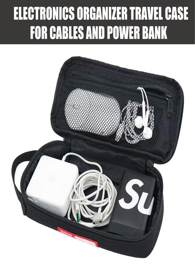 RE ROUGH ENOUGH Rough Enough Small Tool Bag Pouch Box EDC Organizer Storage Case for Accessories with Zipper Portable Handle - Image 3